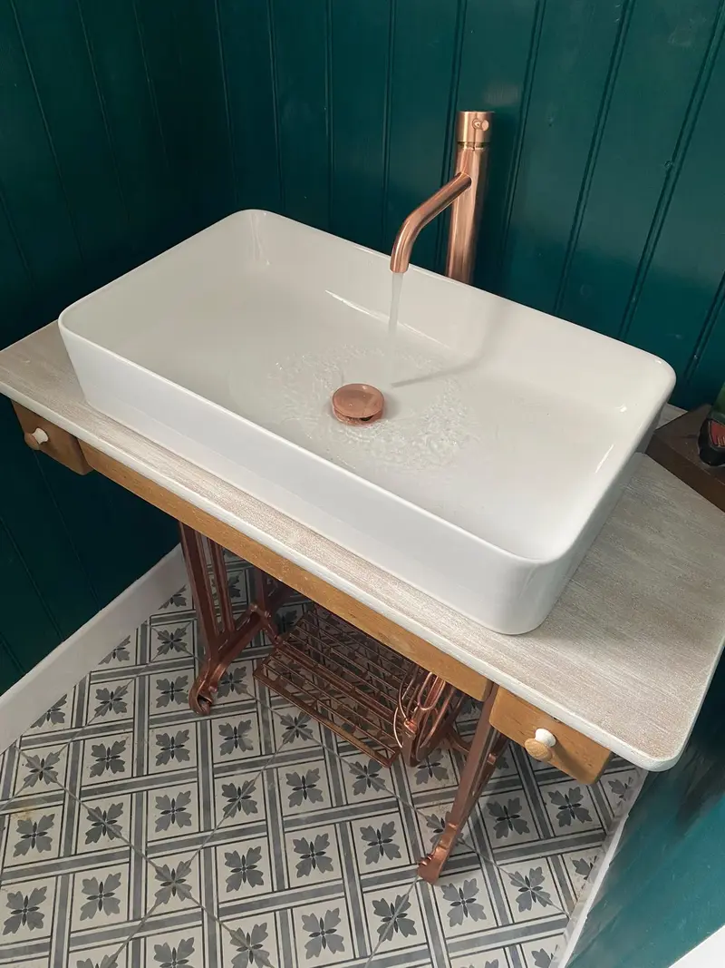 Completed bathroom installation by C Hobbs Plumbing and Heating in Buckinghamshire: tiling, sanitaryware and fitted brassware